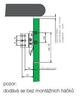 X7600 držák před.čílka