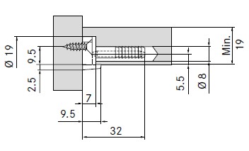 9000/V-Stift-Zn(9000-02)/100
